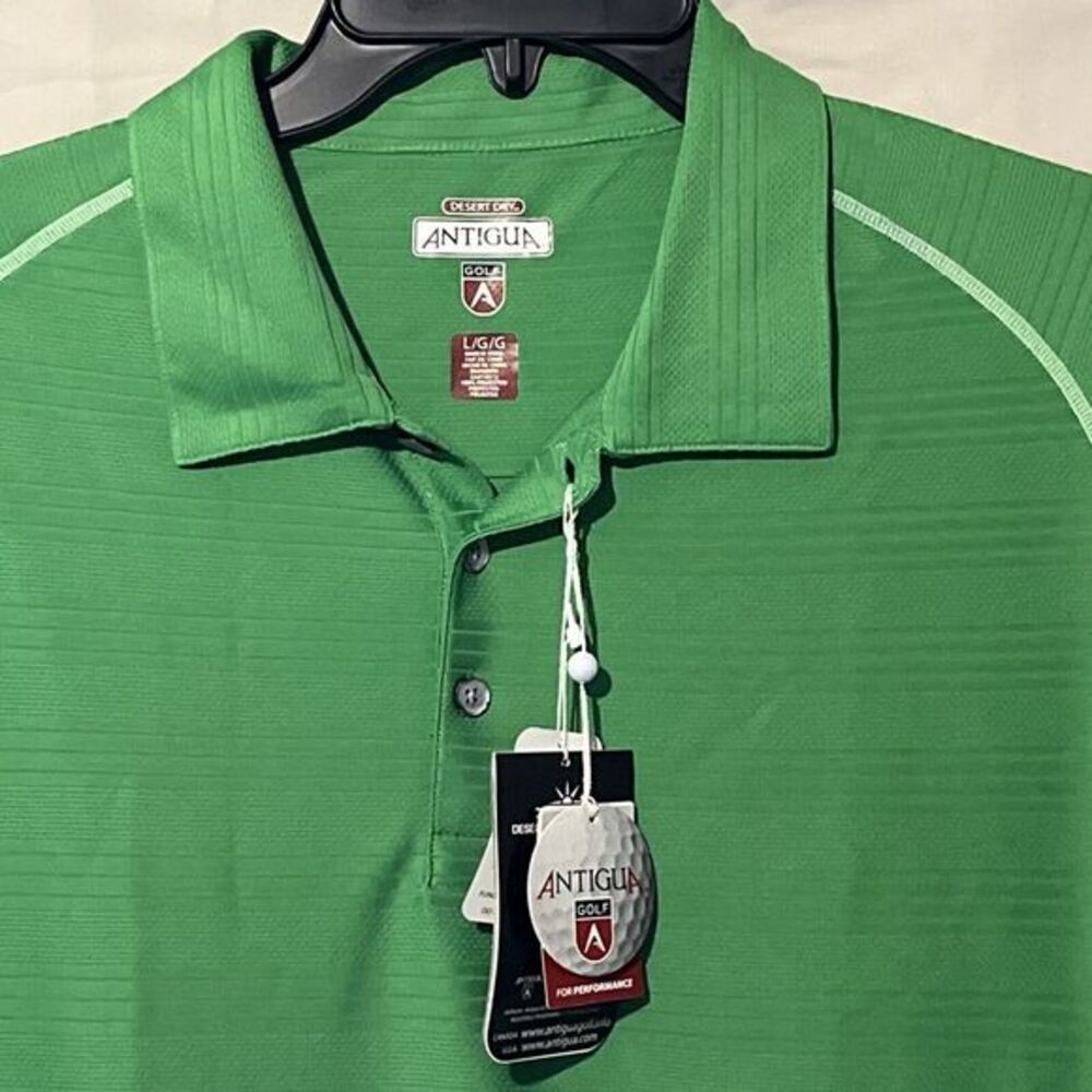 Antigua Golf Men's Desert Dry Polo Size L New W/ Tags  Myrtle Beach Golf Holiday